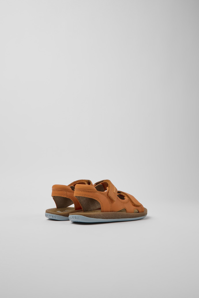Bicho Orange Leather Sandals for Boys
