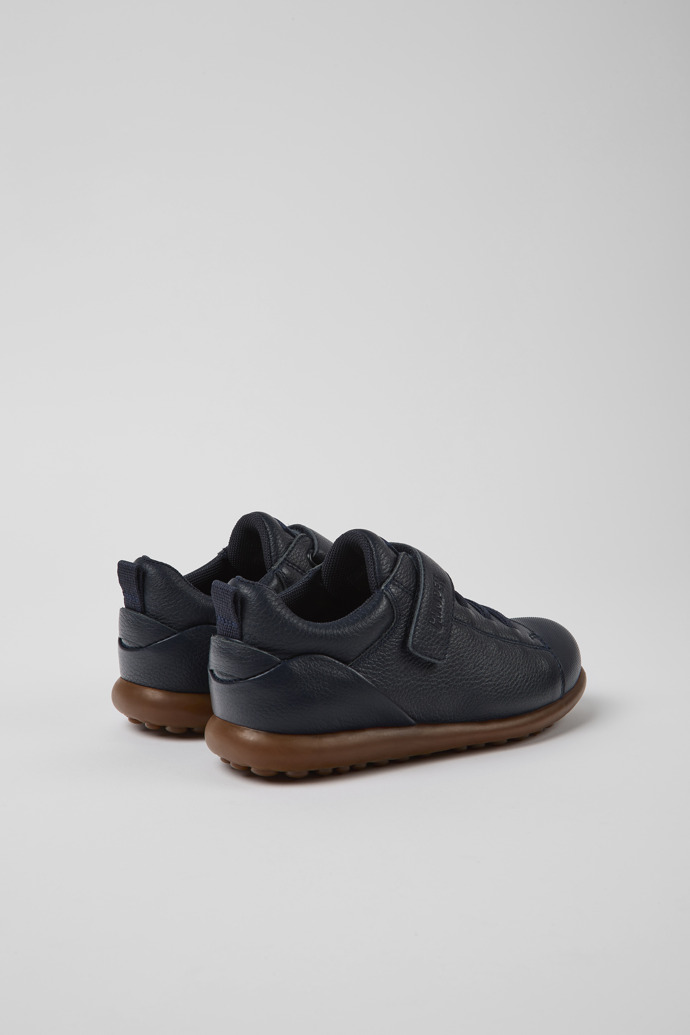Pelotas Navy Blue Leather and Canvas Shoes for Boys
