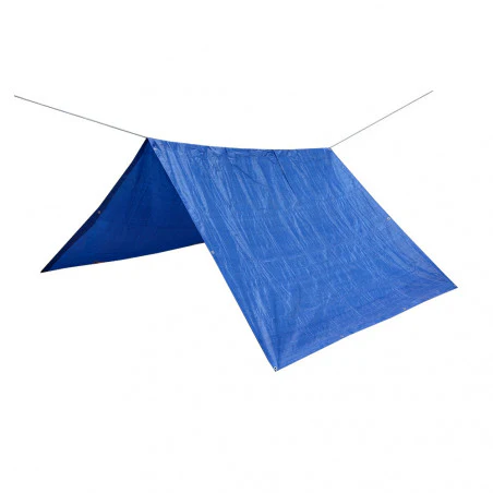 REFUGIO RAFIA waterproof canvas awning 2.5 X 3.6 with 20 m nylon rope - blue