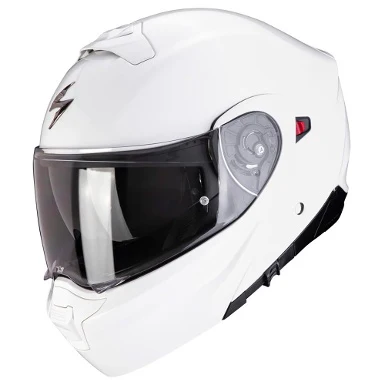 SCORPION EXO 930 EVO MONOCOLOR WHITE MODULAR HELMET