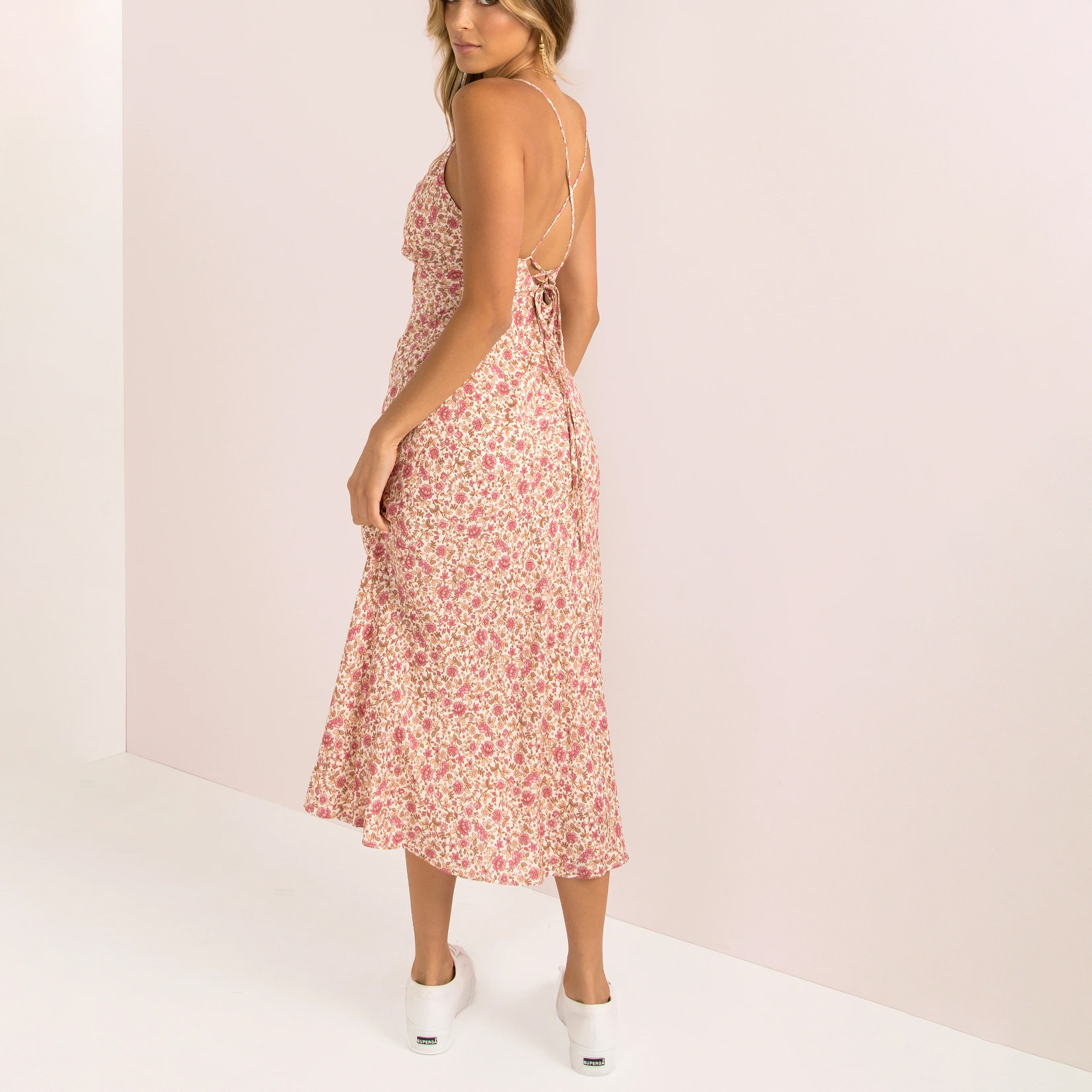 Ladies Suspender Floral Print Sexy Dress