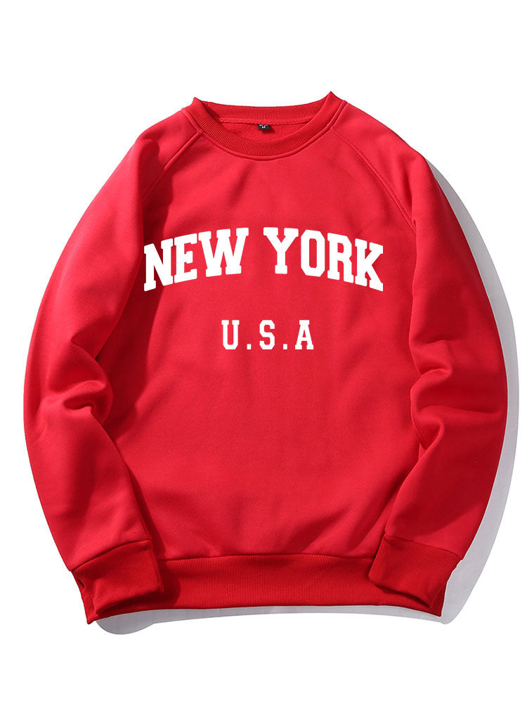 New York Letter Print Sweatshirt