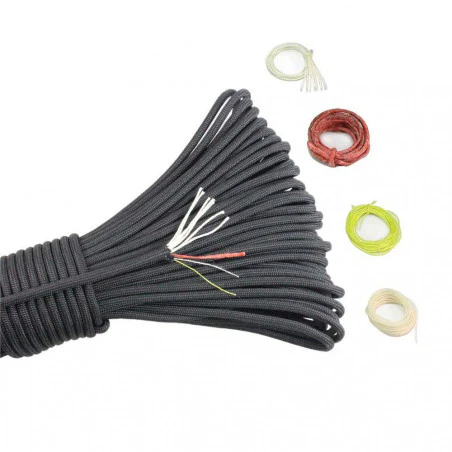 PSKOOK fire starter necklace negro - collar paracord con ferrocerio