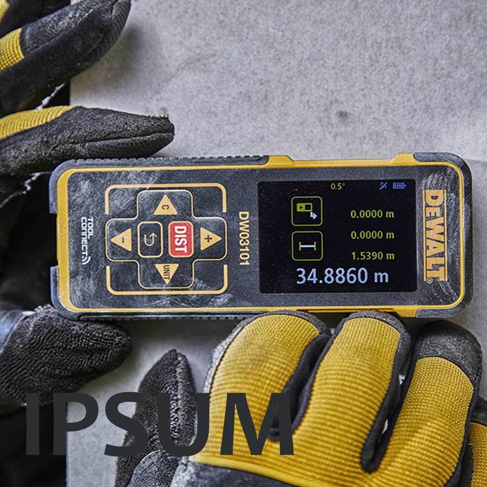 DEWALT 100m Tool Connect Laser Distance Measurer DW03101-XJ