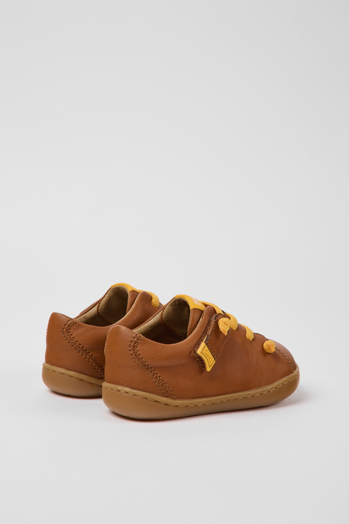 Peu Brown leather shoes for children