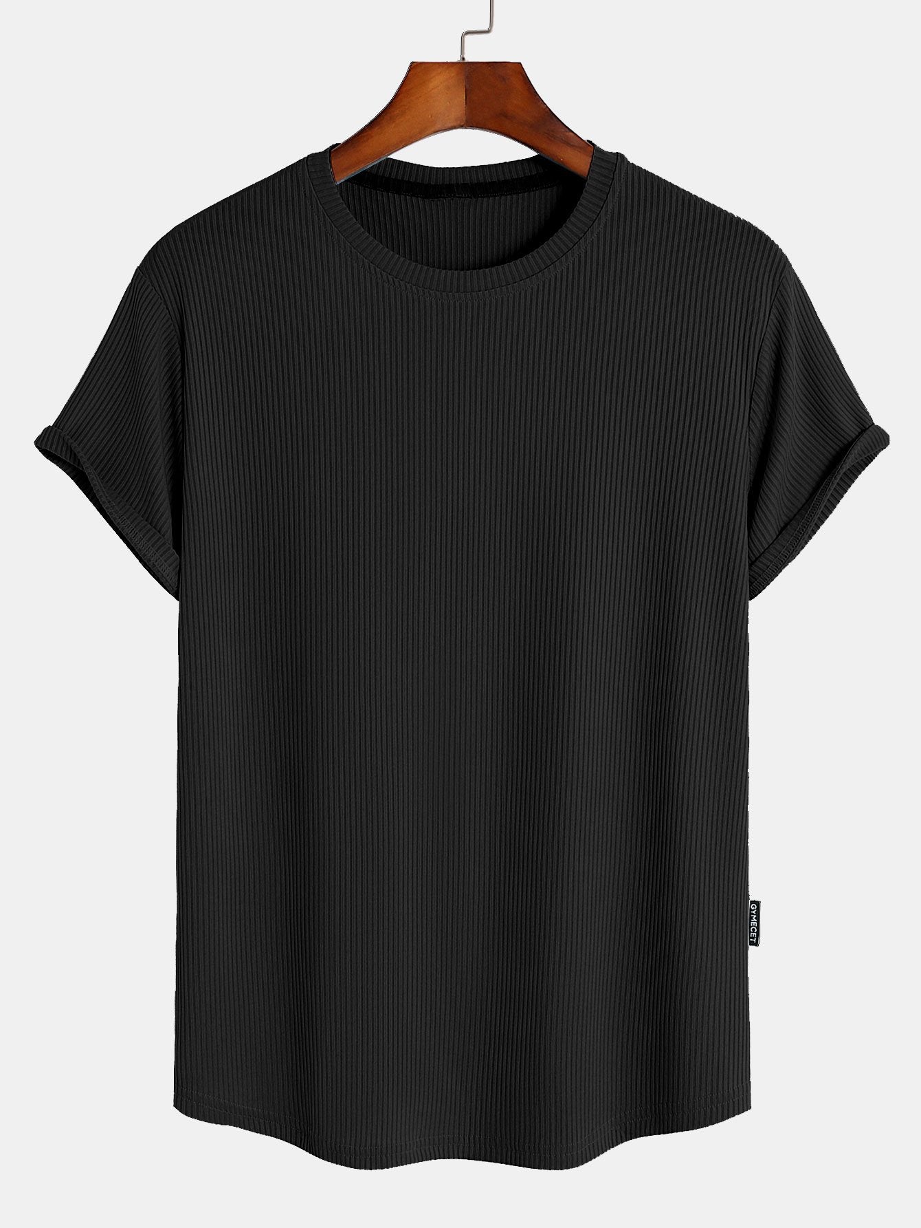 Muscle Fit Arc Hem Textured T-Shirt
