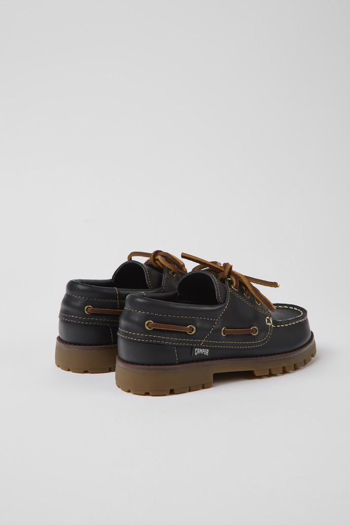 Compas Dark Blue Leather Shoes for Boys